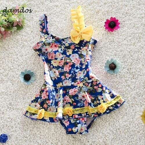 Bikini 2019 Girls Swimsuit Kids One Piece Swimsuit Swimwear Bathing Suit Cover Ups Girls Beach Dress Summer Clothes