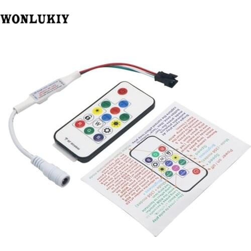LED Dream-Color Controller DC5V-24V 14 Key RF Remote Controller 358 Kinds Effects 2048 Pixel For WS2811 WS2812B LED Strip