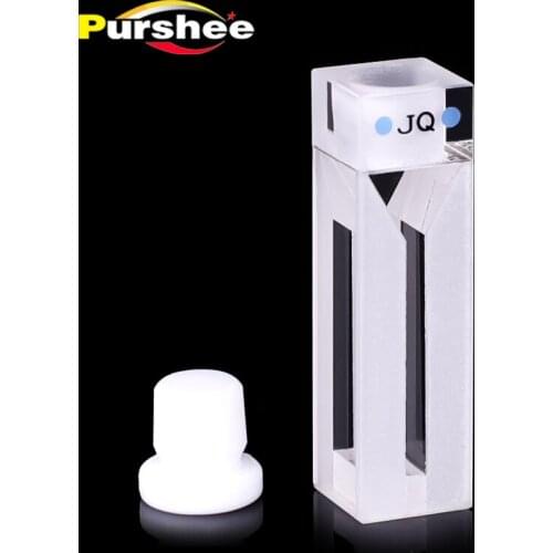 Micro quartz fluorescence cuvette cell with stopper(700ul)