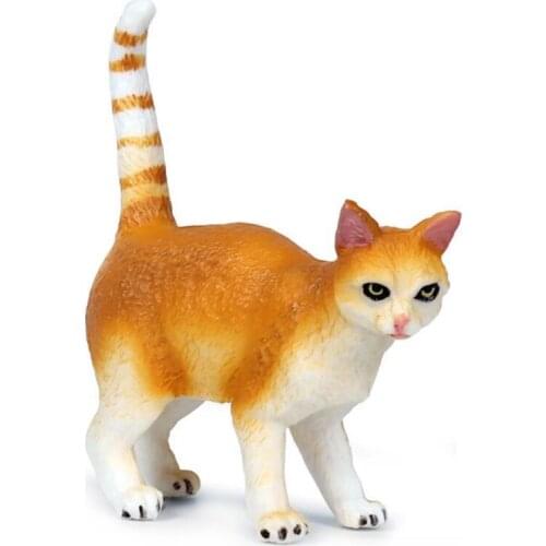 Simulation Solid Static Animal Model Ornaments Realistic Cat Children Educational Prop Scene Decoration Cat Models Kids Toy H055