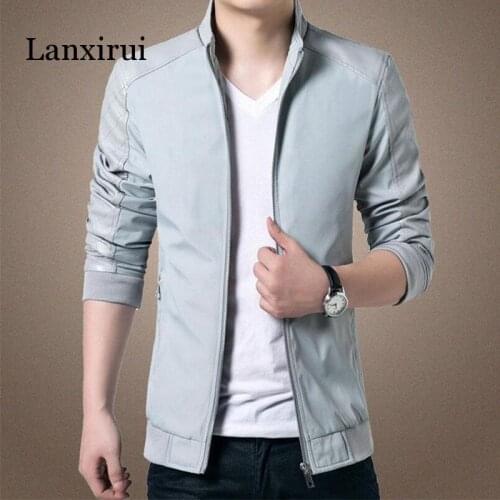 Jacket Men Spring Jackets and Coats for Men Casual Stand Collar PU Leather Patchwork Coat Fashion Clothing