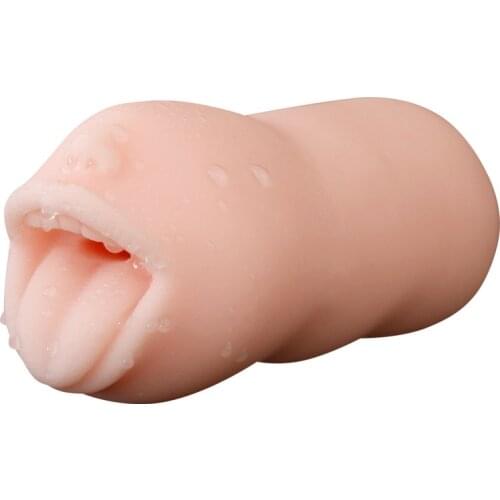 Male Masturbator Realistic Mouth Blow Job Stroker Oral Sucking Deep Throat Vagina Pocket Pussy With Sex Tongue Sex Toys for Man