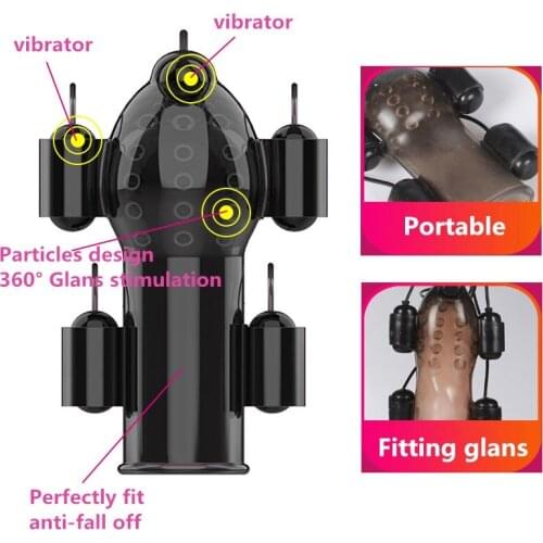 Male Glans Vibrator Adult Sex Toy for Men Rechargeable Penis Massage Delayed Premature Ejaculation Lasting Trainer Sex Products