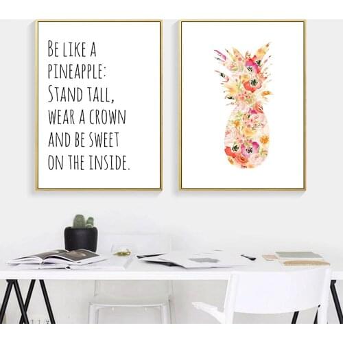 Wall Art Modern Abstract Flower Letters Watercolor Posters Prints Picture Nordic Canvas Paintings Living Room Bedroom Decoration