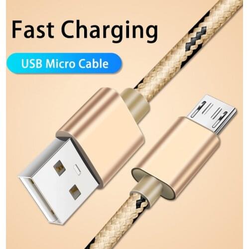 Nylon Weave USB Micro Cable Fast Charging Cable for Samsung Huawei Xiaomi Mobile Phone Accessories Tablet Charger USB Cable