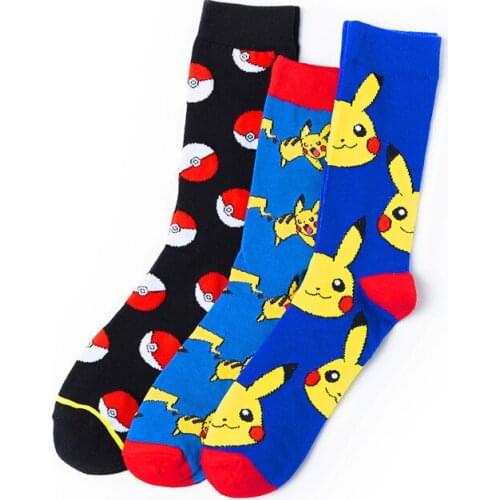 New Anime Pokemon Pikachu Figure Creativity Cotton Socks Kawaii decor Christmas Boy girl fine Gift
