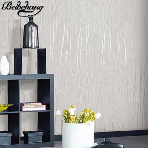 Beibehang modern minimalist living room bedroom wallpaper plain nonwoven wallpaper TV backdrop wild streak papel de parede