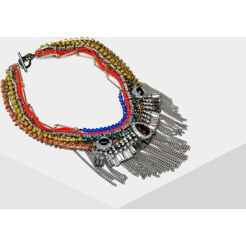 Amorita boutique Very simple ethnic style of the exaggerated necklace