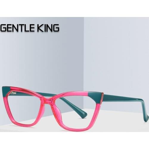 GENTLE KING TR90 Blue Light Blocking Glasses Men Women Fashion Cat Eye Anti Blue Ray Glasses Male Computer Protective Eyeglasses