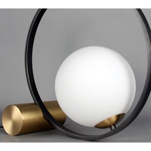 Bedroom bedside table lamp light luxury wrought iron villa living room retro industrial simple post-modern Chinese creative lamp