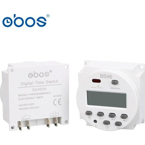Power failure no reset 220V cn101a programmable timer switch built-in battery microcomputer time switch with 16 times on/off