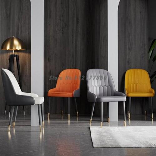 Nordic Light Luxury Dining Chair Household Soft Package Simple Modern Dining Table Chair Separate Bedroom White Makeu