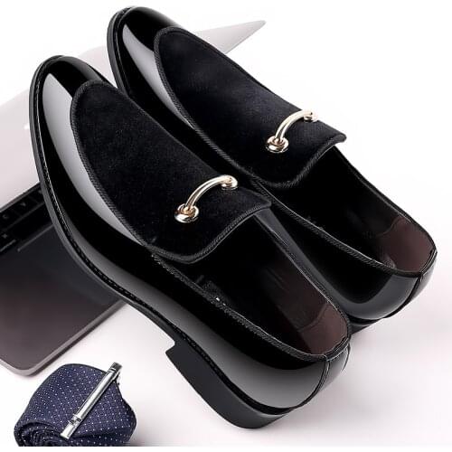 Loafers Suit Shoes Men Oxford Big Size Men Classic Shoes Wedding Mens Shoes Casual Luxury Black Sepatu Slip On Pria Scarpe Uomo