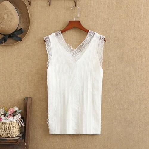 Plus Size Vest For Fatwomen Summer Lace Stitching Sleeveless Shirt Thin Elastic Knitted Fabric Halter Top Large Primer Shirt
