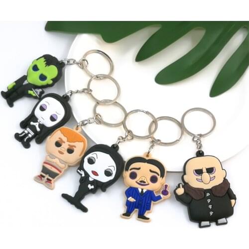 1PCS PVC key ring classic Comedy movie cartoon figure key holder creative key chains for men women car keys bag trinket charms