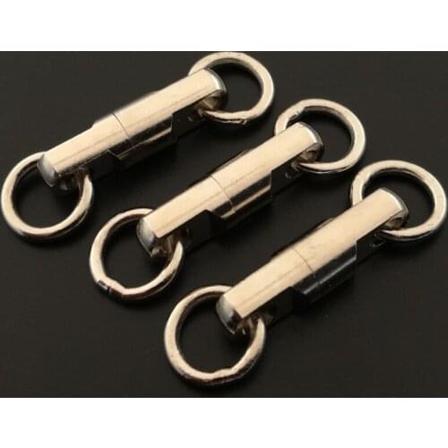 10pcs Carp Fishing Stainless Steel Column type rotary ring Bearing Swivel Fishing Swivels tackle Lure Connector Fish Accessories