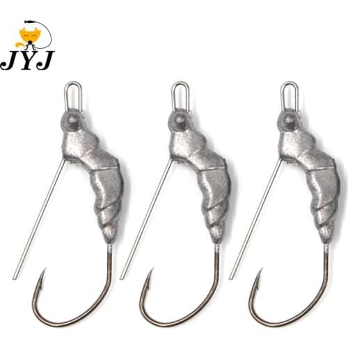10pcs/lot Simulation shrimp hook Exposed Jig Head Barbed Hook Jig Head Shrimp Shape Soft Bait Worms Hook Fishing hooks