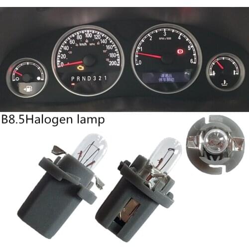 10pcs T5 B8.5D B8.5 12 V 1,4 W bombillas halógenas de coche medidor de coche Luz de Interior tablero de instrumentos de i