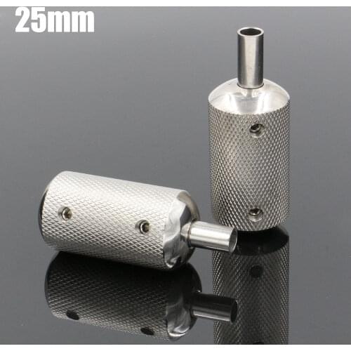 25MM Tattoo Stainless Steel Grip With Back Stem Tattoo Grips Supply Free Shipping TG-118B