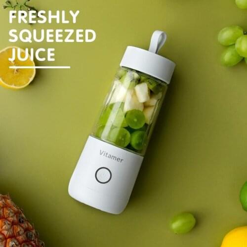 350ml Portable Juicer Electric USB Rechargeable Smoothie Blender Machine Mixer Mini Juice Maker Fast Food Processor Mobile Mixer
