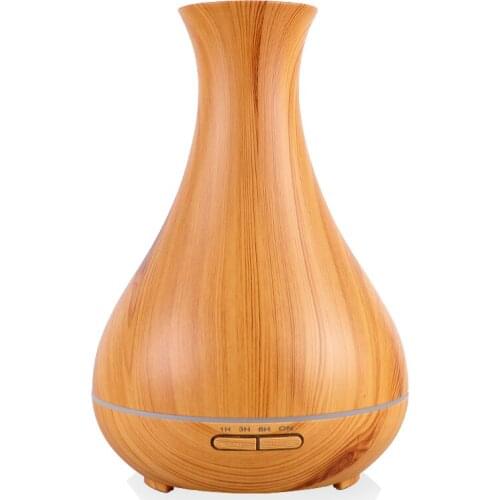 400ML Ultrasonic Electric Fragrance Diffuser For Home Office Spa Power Off Without Water DC 24V Wood Grain Humidifier