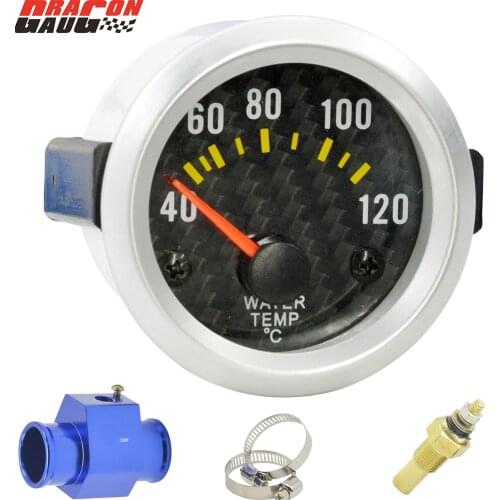 Dragon 2" 52mm Auto Water Temperature Gauge Car 40-120 Celsius Racing Speedboat Instrument Temp Meter Free Shipping