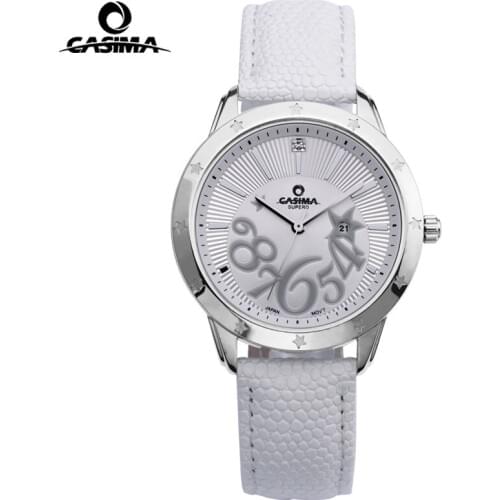 CASIMA Luxury Brand Women Watches Fashion Calendar Ladies Quartz Wrist Watch Waterproof Leather Clock Woman Saat Reloj Mujer