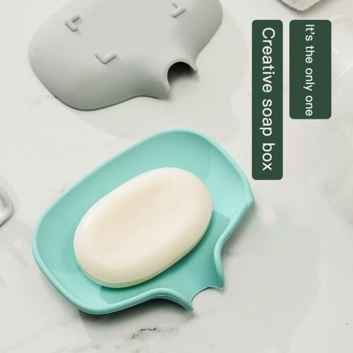 Sponge Holder Bathroom Storage Rack Drain Soap Box Portable Non-Slip Sponge Drain Tray Shower Soap Dish Plate Holder