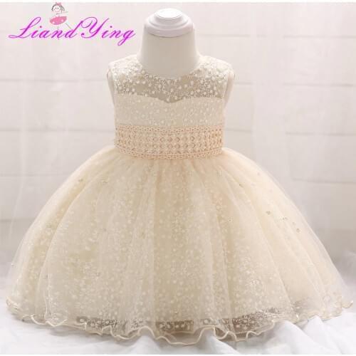 New Birthday Baby Dress Baby Girl Christening Gowns Baby Girl Baptism Dresses First Year Tutu Girl Dress