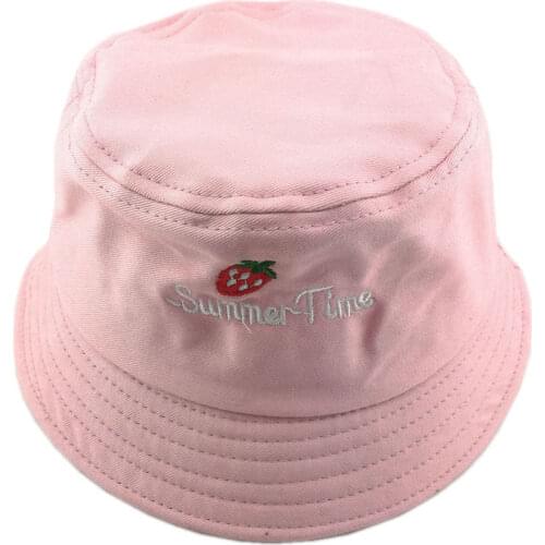 Toddler Reversible sun hat Cotton sunhat Girl summer time panama Fishing Buddy Bucket hat Beach Sunbonnet Kids Gift H161S