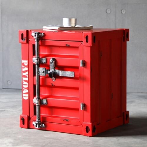 Creative Custom Vintage Metal Industrial Theme Container Sofa Side Coffee Table Bedside Bedstand Night Table Stool Bar Club Deco