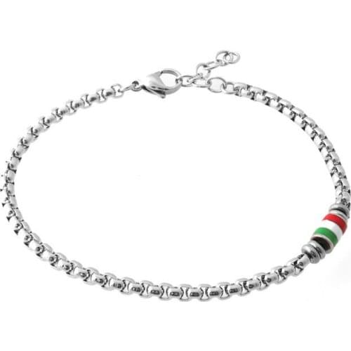 Runda Summer Collection Jewelry Men Stainless Steel Beads Signal Flag Bracelet Bracelets