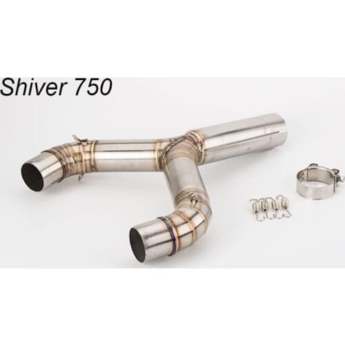 Motorcycle modified exhaust pipe muffler shiver750 stainless steel connecting pipe SHIVER 750 middle section