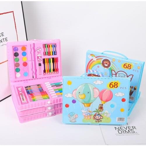 68 sets of childrens Paintbrush Set Student Stationery Combination gift Creative watercolor brush set фломастеры art supplies