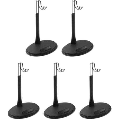 5PCS 1/6 U-shape Figure Doll Stand Adjustable Plastic Display Racks For 12'' Doll Models Action Figure Base Support Organization