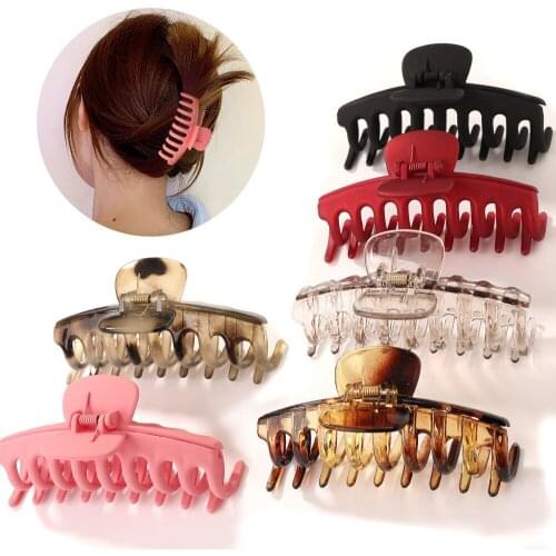 Net Celebrity Ins Girl Hairpin Frosted Plate Hair Big Hairpin Catching Clip Bathing Hair Catching Large Shark Clip