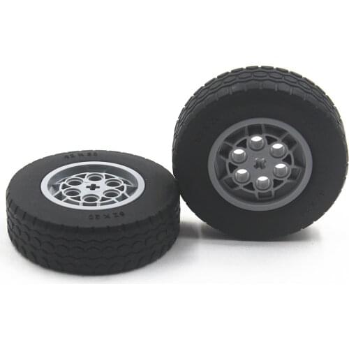 MOC Building Blocks Technical Parts 1pcs TYRE DIA. 62X20 & RIM DIA. 43.2 X 18 compatible with lego for kids boys toy