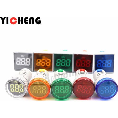 Mini LED digital display alternating Hertz frequency meter large screen indicator tester 0-99Hz 22mm AC24-500V