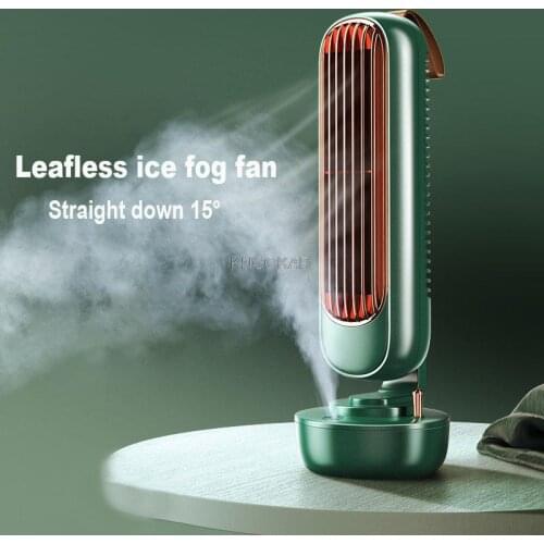 2021 New Air Cooler Fan USB Leafless Cooling Fan Multifunctional Desktop Silent Air conditioner Humidifier Home Office