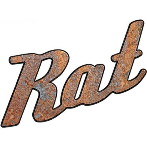 Funny Car Sticker Waterproof Graphics Rat Rod "Rat" Decal Vintage Car Emblem Style Car Styling Accessories,12cm*9cm