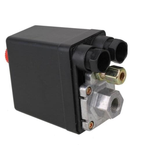 Vertical Type Replacement Part 1 Port SPDT Air Compressor Pump Pressure On / Off Knob Switch Control Valve 80-115 PSI AC220-240V