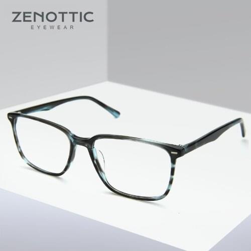 ZENOTTIC Square Glasses Frames For Men Clear Prescription Eyeglasses Frames Retro Optical Myopia Hyperopia Spectacles Frames