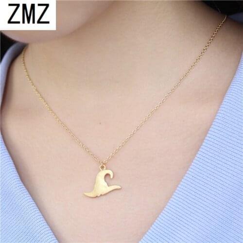 ZMZ Europe/US fashion The wizard hat pendant cute The wizard hat necklace gift for mom/girlfriend party gold/silver jewelry