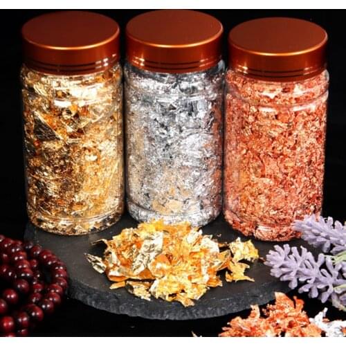 Gold Glitter Flakes Foil Fragments DIY Painting Arts Crafts Nail tool Cake Decor for Home Decoration Art Crafts New