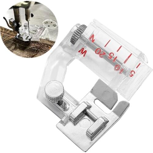 1Pcs Adjustable Bias Tape Binding Foot Snap On Presser Foot For Brother Sewing Machine Accessories