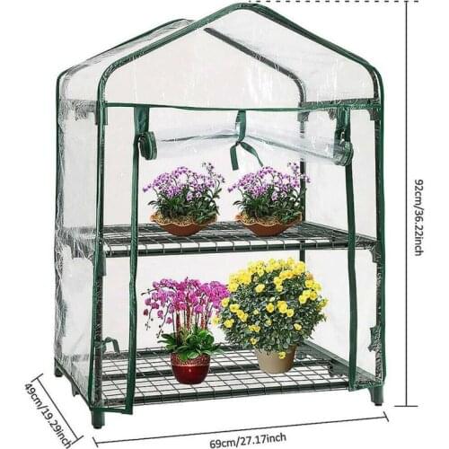 1pcs Planter Pot Trays Flower Pot Rack Garden Greenhouse PVC Cover Transparent Garden Greenhouse Grow House Planting DIY Cover