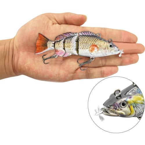 10cm NEW small Robotic Swimming Lures Fishing Auto Electric Lure Bait Wobblers For Swimbait USB Rechargeable Flashing LED light