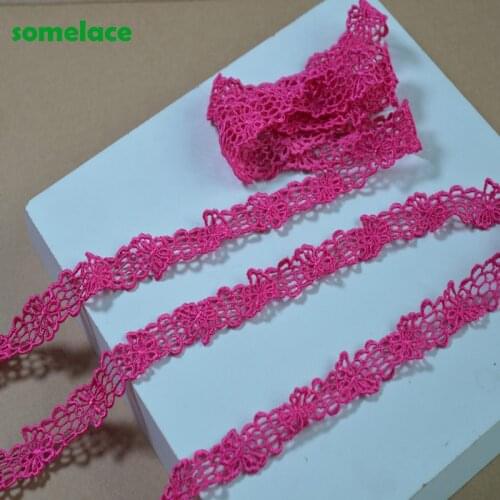 15Yds/Lot 1.8cm Wide Rose Hollow Floral Venise Lace Trim with Design for Wedding Bridal,Garment Decoration Venice