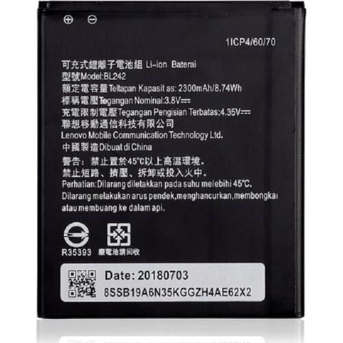 New BL 242 Battery BL242 For Lenovo K3 K30-W K30-T A6000 A3860 A3580 A3900 A6010 A6010 Plus 3.8V 2300mAh Mobile extended
