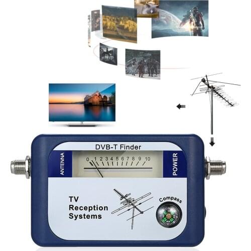 DVB-T Digital Satellite Signal Finder Meter Aerial Terrestrial TV Antenna with Compass TV Reception Systems